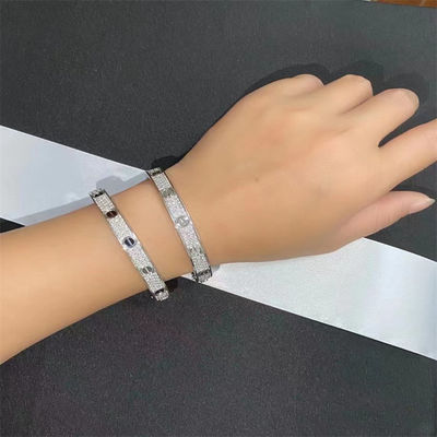 جواهرات سفارشی کارتیه دستبند طلا سفید کارتیه دستبند عشق با الماس