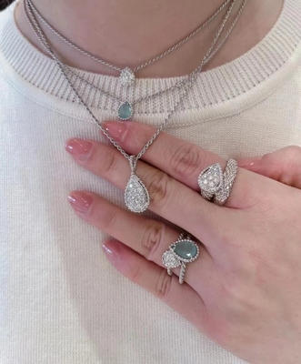 لوکس 18k طلایی Pendant الماس جواهرات جواهرات ظریف تولید کننده