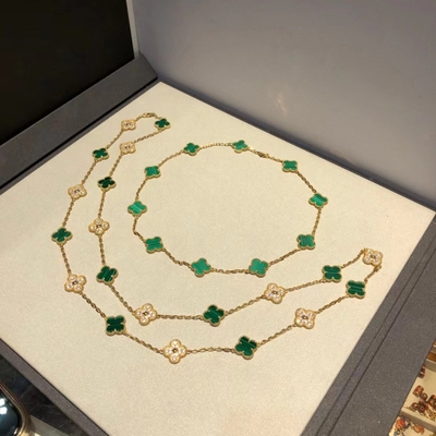18k طلا الماس جواهرات برند سفارشی دستبند چهار برگ