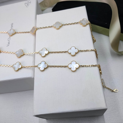 دستبند Alhambra Vca برای جواهرات سفارشی قطعه ایتالیایی 18k طلا جواهرات عمده فروش