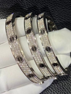 کارتیه د عاشقانه دستبند N6032417 دوست دختر لوکس الماس جواهرات جواهرات عشق دستبند 18k طلایی سفید
