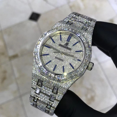 DE Moissanite Vvs یخچال الماس ساعت های مردانه جواهرات زیبا
